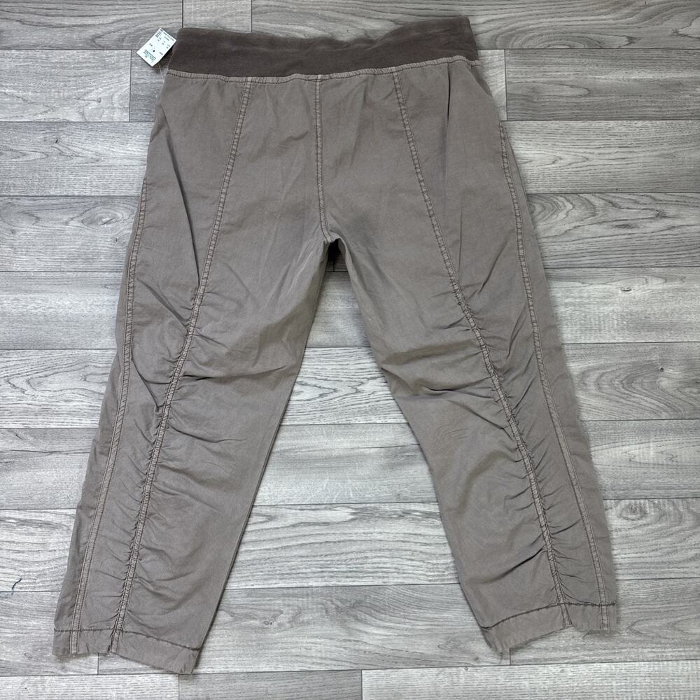 XCVI Mind Set Straight Leg Cropped Pants Pull On Stretch Brown sz M - Picture 6 of 7